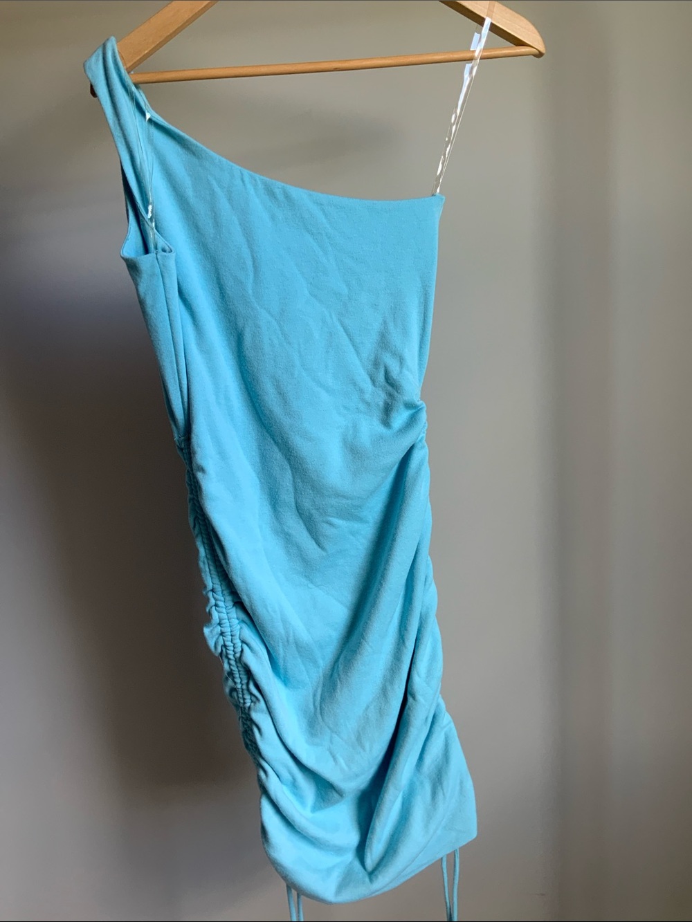 FN Blue One Shoulder Ruched Dress - Picture 3 of 3